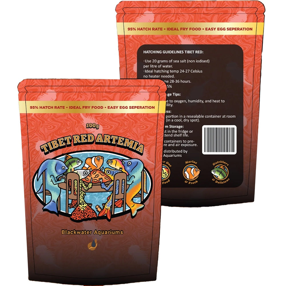 Tibetan Red Brine Shrimp Eggs 95% Hatch Rate for aquariums.