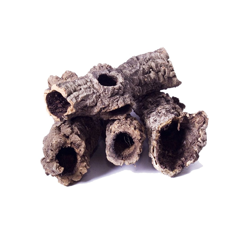 Natural cork tube 10–20cm for aquarium or terrarium décor