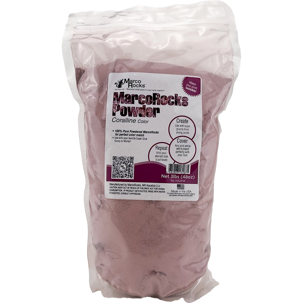 Marco Rocks Coralline Purple Powder for blending glue joints in aquascaping