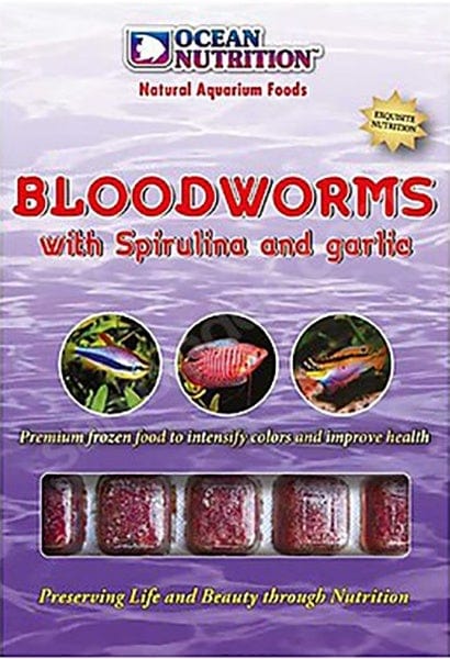 Ocean Nutrition Frozen Bloodworm Spirulina Garlic 100g
