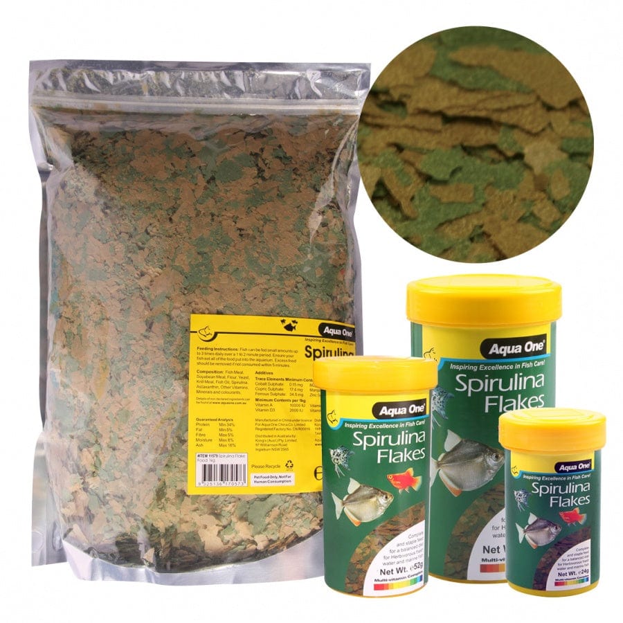 Aqua One Spirulina Flake Food 1kg