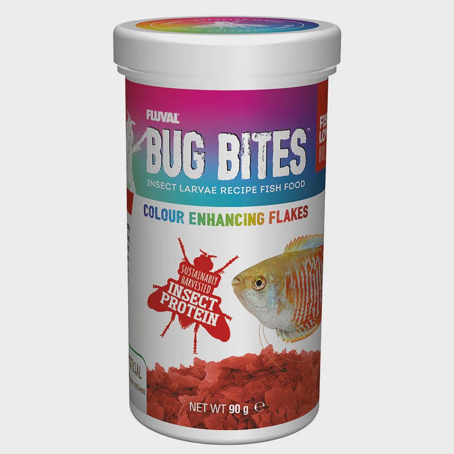 Fluval Bug Bites Colour Enhance Flakes 90gm