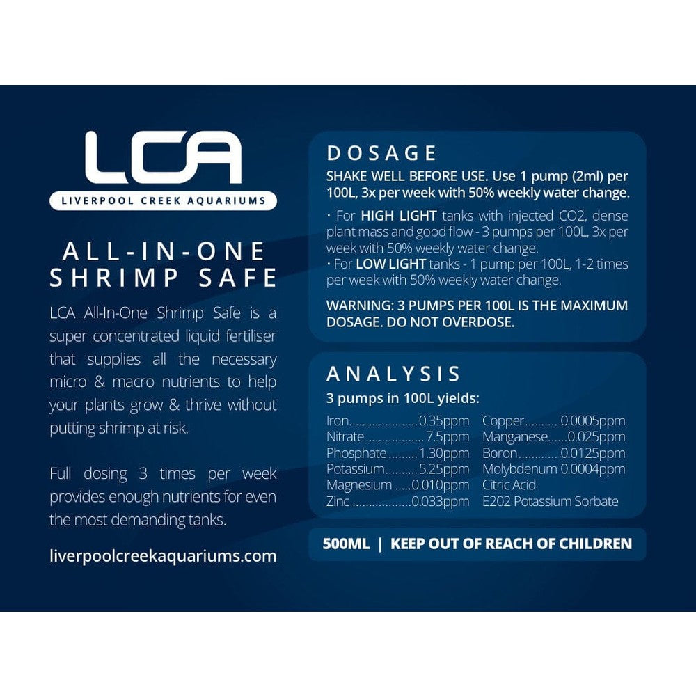 LCA All In One Shrimp Safe Aquarium Plant Fertilizer