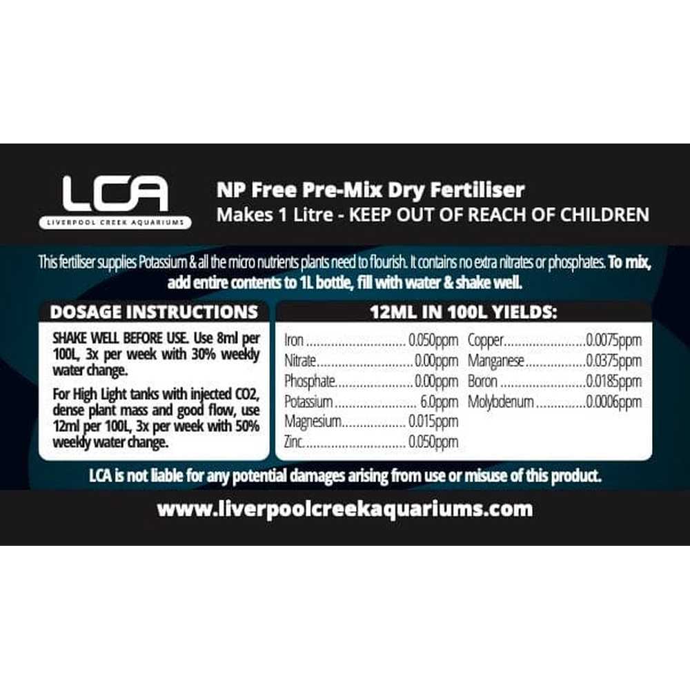 LCA NP Free Pre Mix