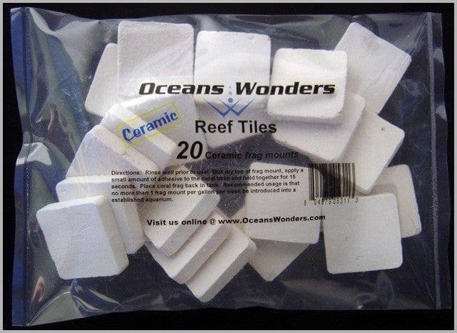 Ocean Wonders Frag Tile Ceramic coral propagation coral fragging