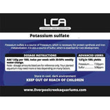 LCA Potassium Sulphate 500g - label