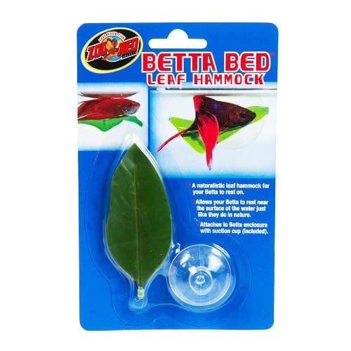 Zoo Med Betta Bed Leaf Hammock with suction cup for Betta fish resting