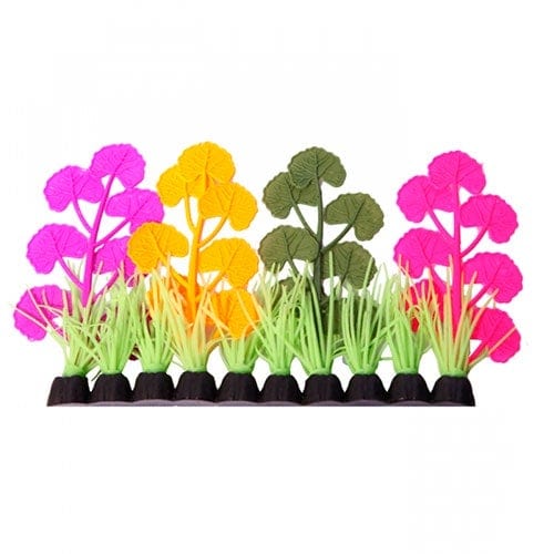 Aqua One Ornament Flexiscape Small Pennywort Purple, Pink and Orange Plant (29420)