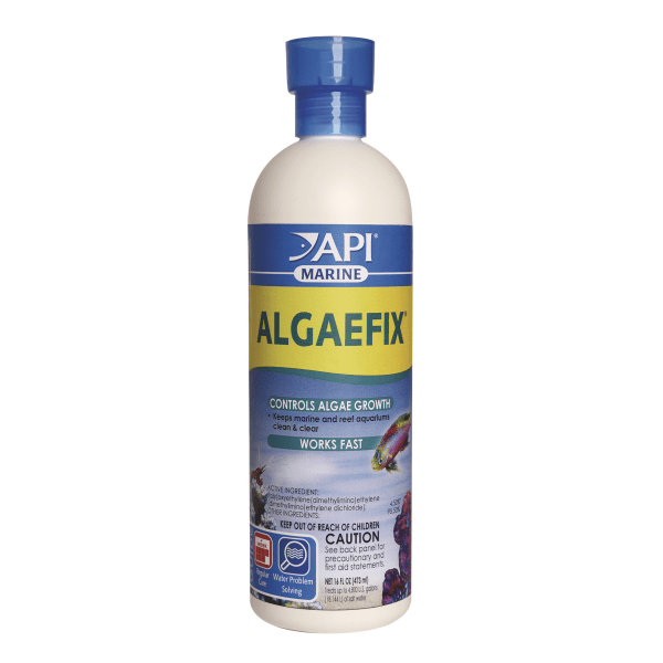 API Marine Algaefix bottle for saltwater algae control – safe for corals and invertebrates