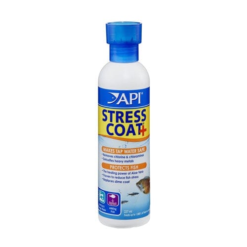API Stress Coat 237ml water conditioner removes chlorine and reduces fish stress with Aloe Vera