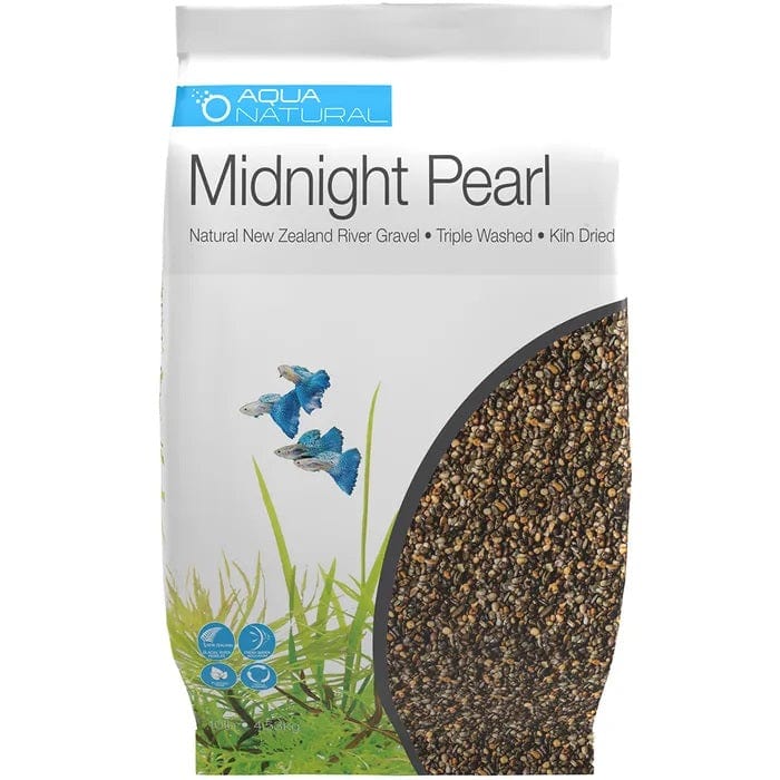 Main view of Aqua Natural Midnight Pearl 4.53kg aquarium gravel