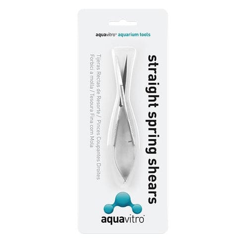 Aquavitro 15cm straight spring shears stainless steel for nano tanks