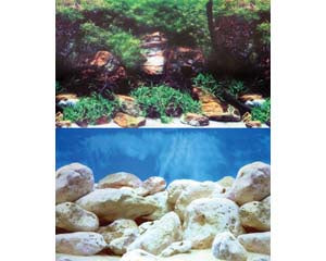 Aqua One Background 60cm - White Stone Algae & White Rock (Double Sided) / Meter