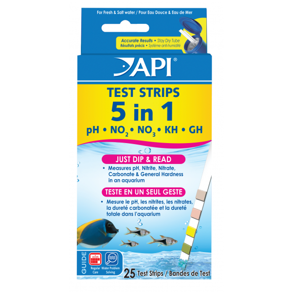 API Quick Testing Strips 5 in 1 - 25 Pack | Aquaristic Online