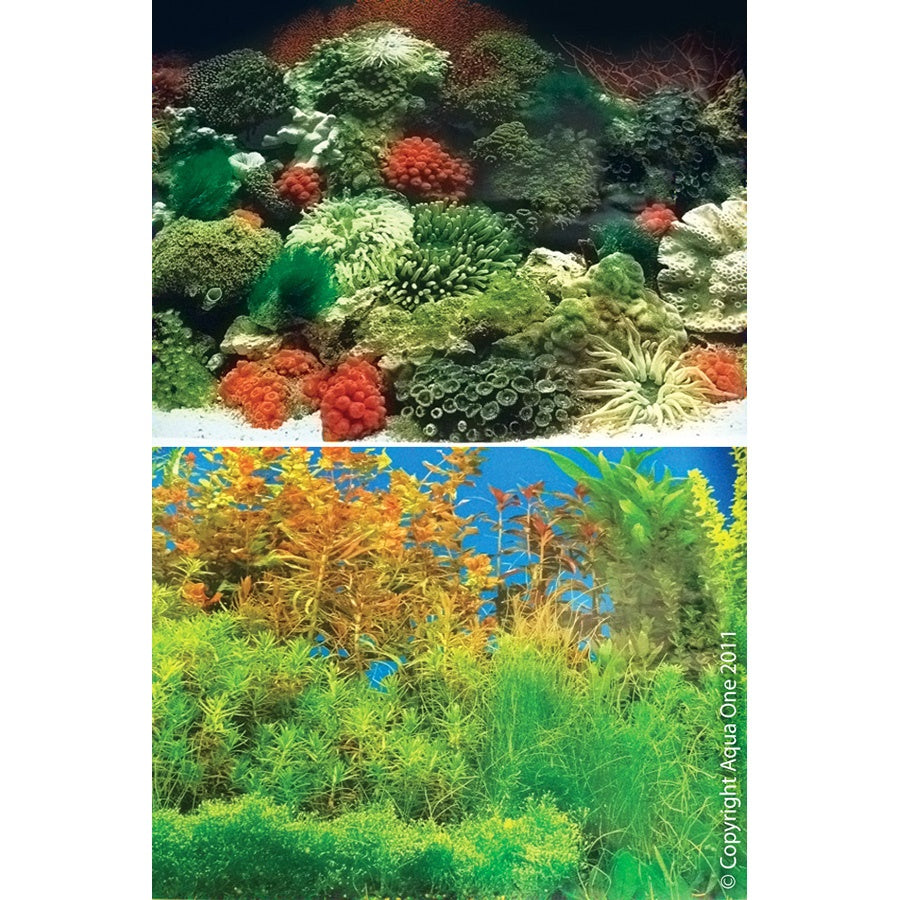 Aqua One Background 60cm - Coral Black and Plant / per Meter