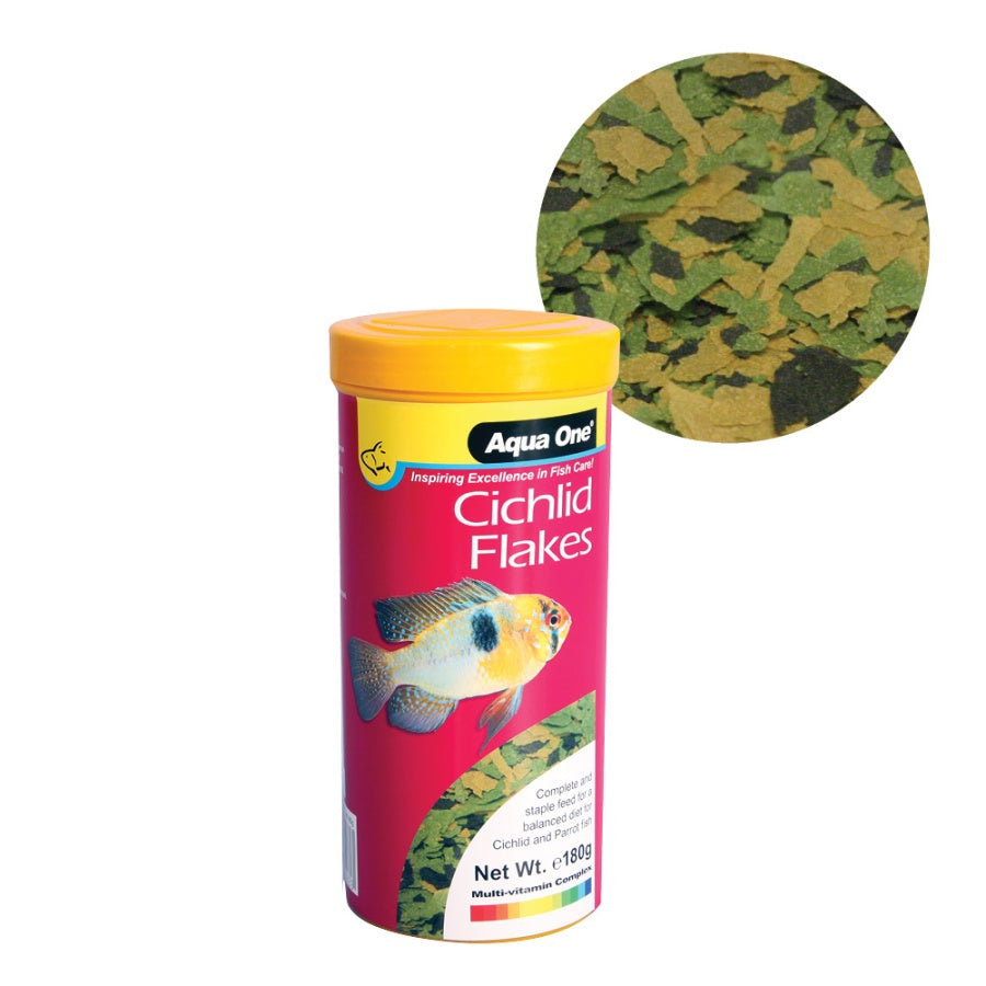 Aqua One Cichlid Flake Food 180g