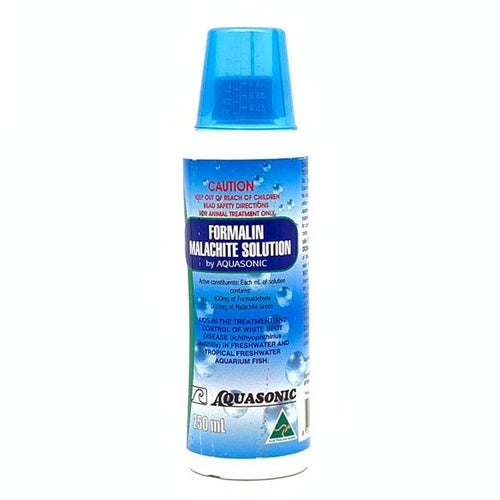 Aquasonic Formalin Malachite 250ml – freshwater fish parasite treatment