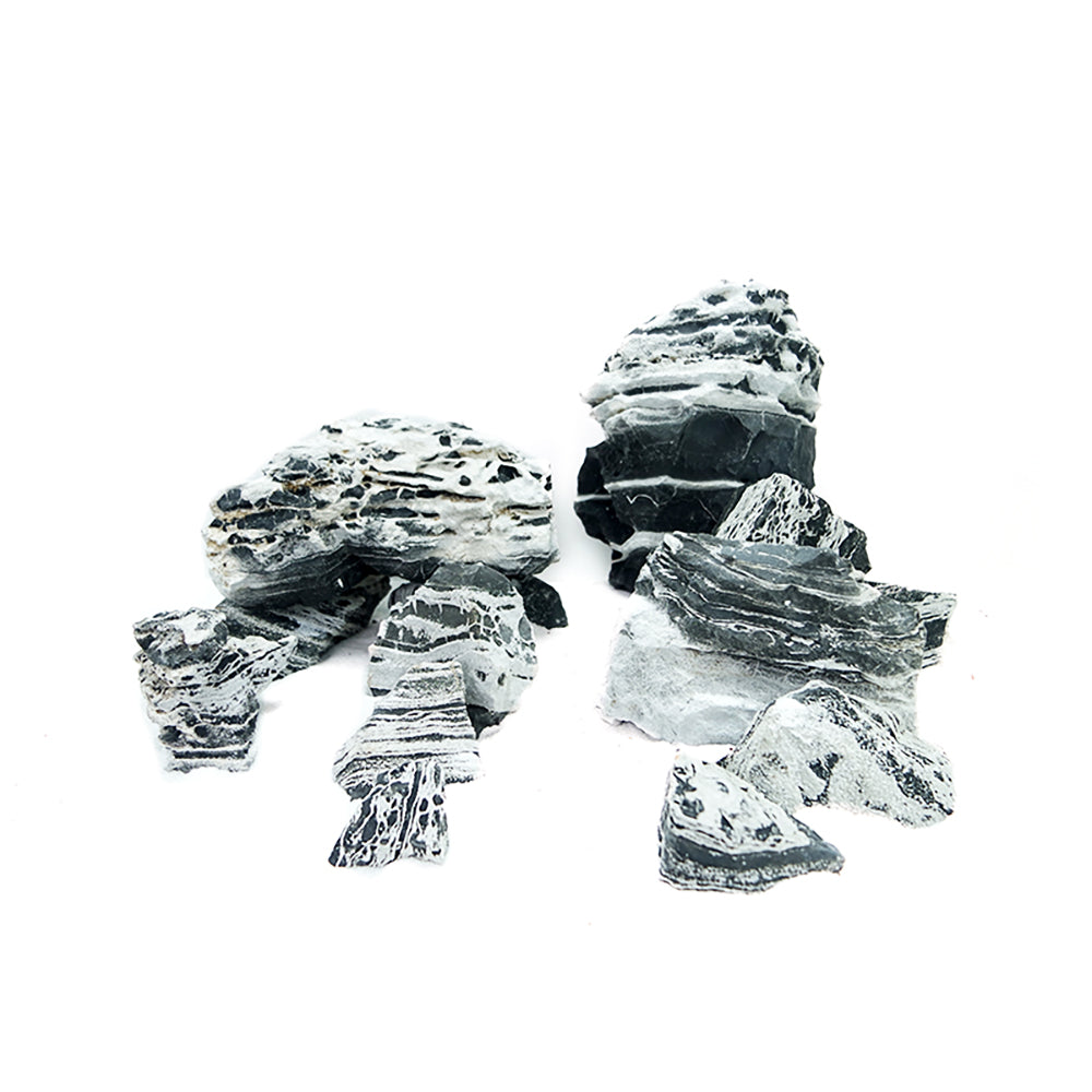 Black White Multilayer Aquascaping Rock