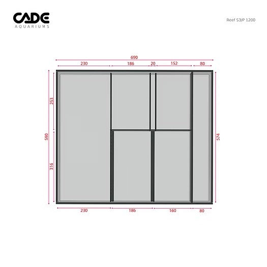 CADE Peninsula S3 1200 (1200 x 700 x 600cm)