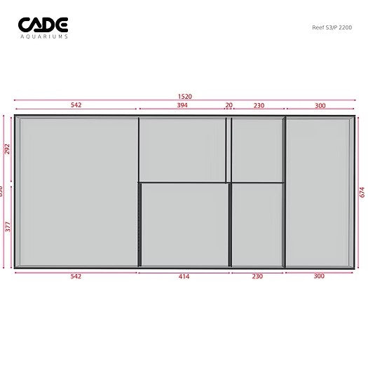 CADE Peninsula S3 2200 (2200 x 800 x 650cm)