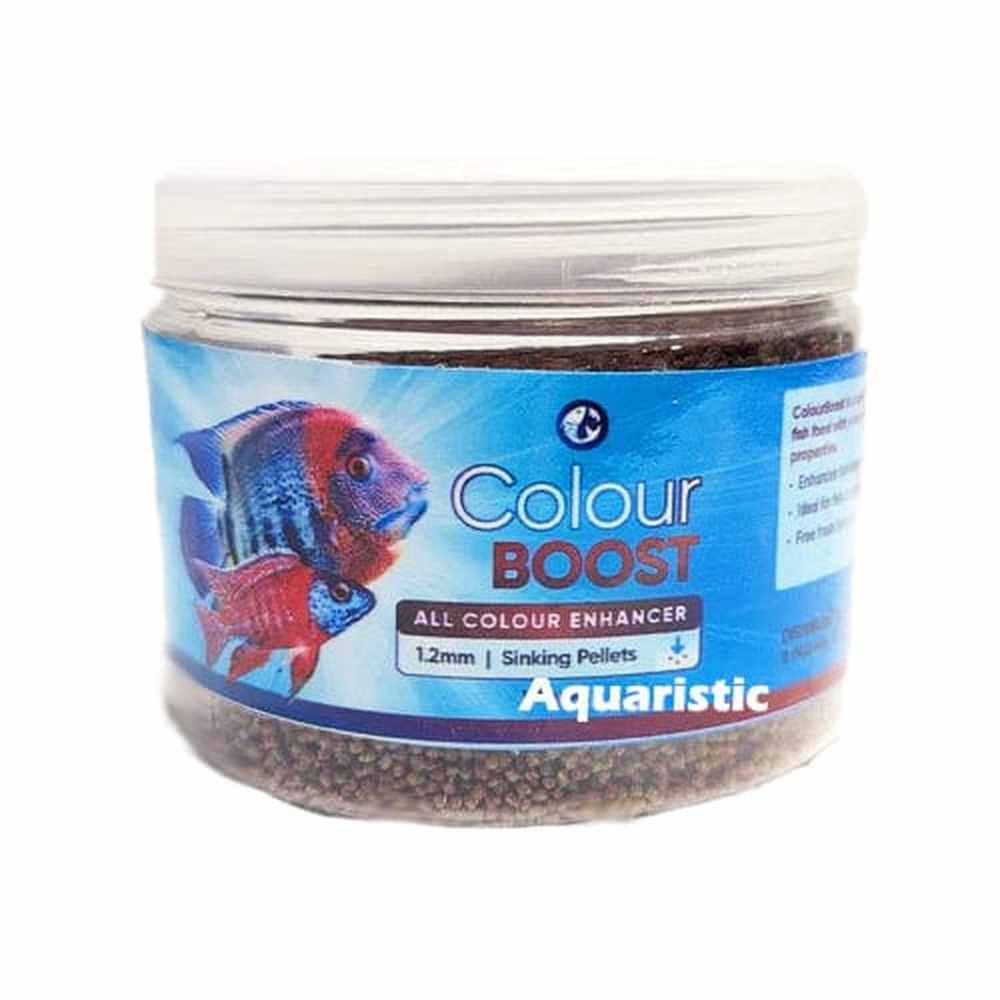 Colour Boost 1.2mm sinking pellets – 150g fish food for colour enhancement