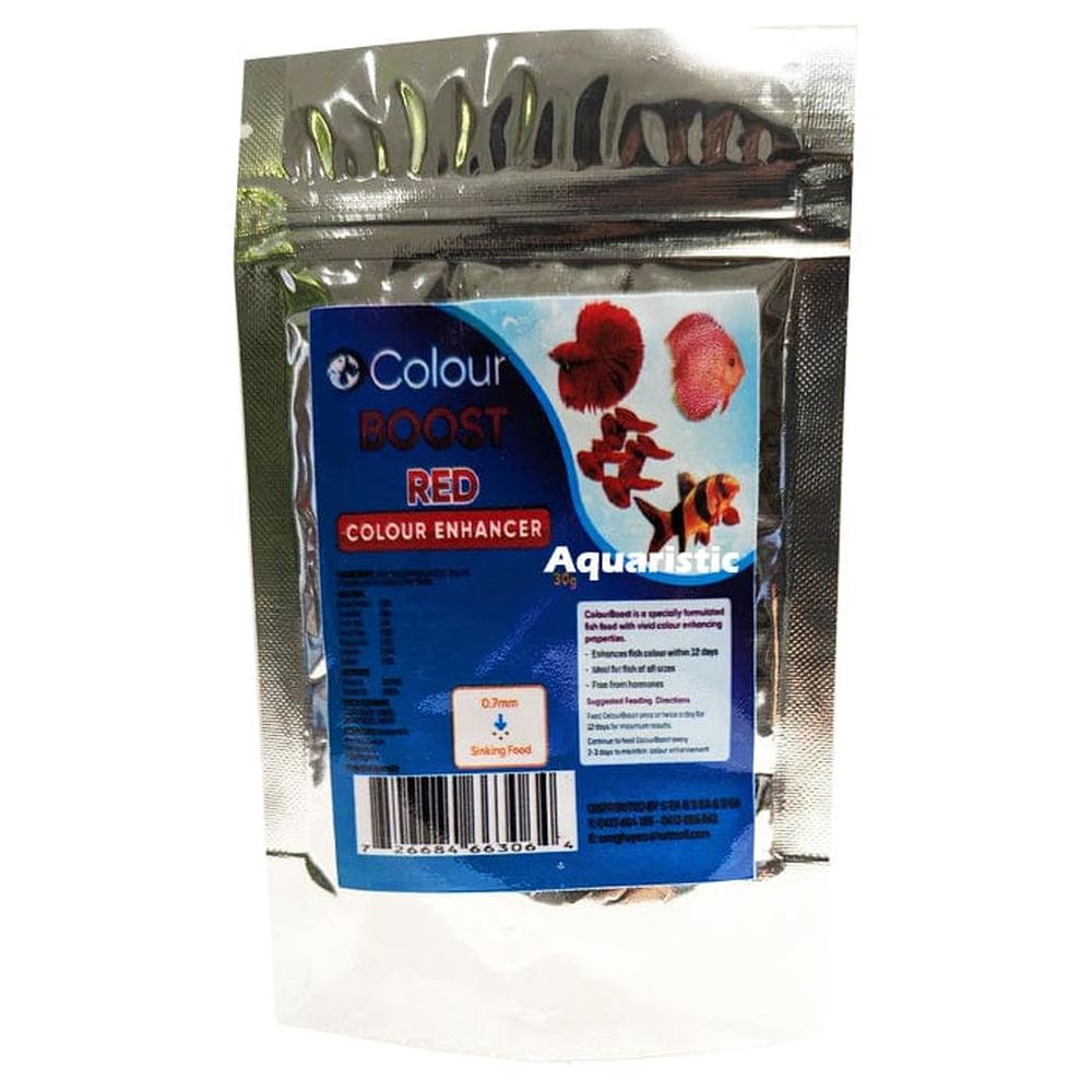 Colour Boost Red Colour Enhancer 0.7mm 30g sinking pellets – red fish food