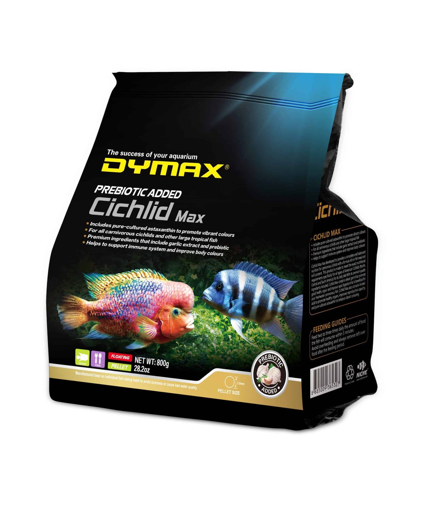 Dymax Cichlid Max 800g Floating Pellets
