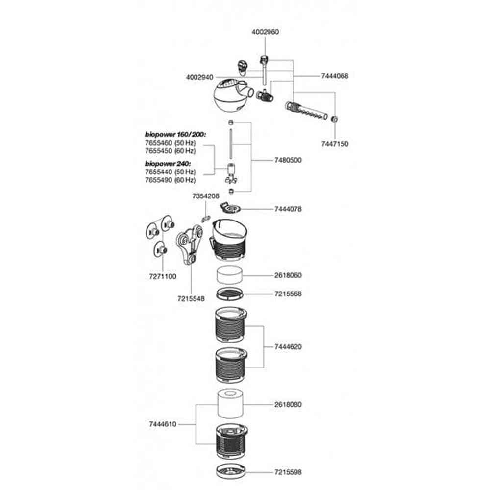 Eheim Biopower 200 Spare Part List