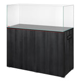 EHEIM Clearscape 300 Nero aquarium set featuring ultra-clear glass and matte black cabinet.