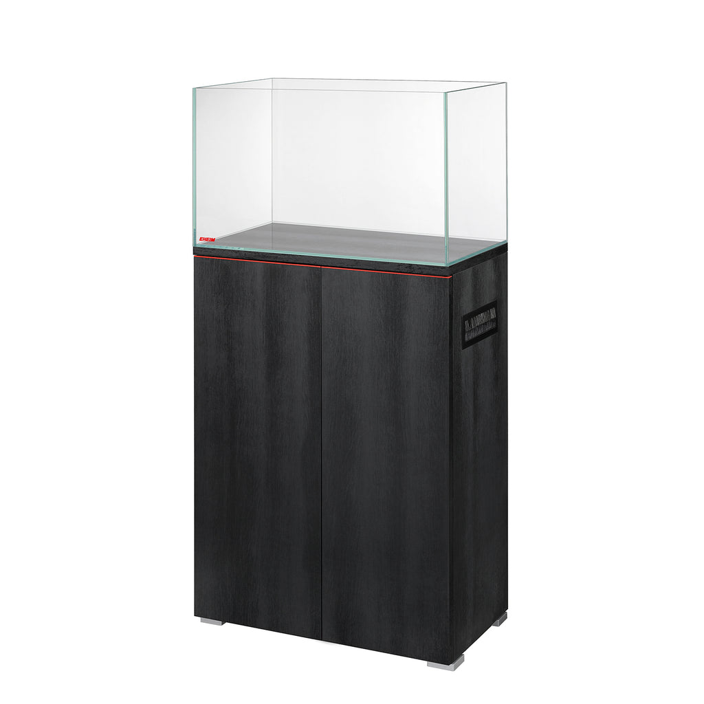 EHEIM clearscape 73 aquarium with black cabinet front view
