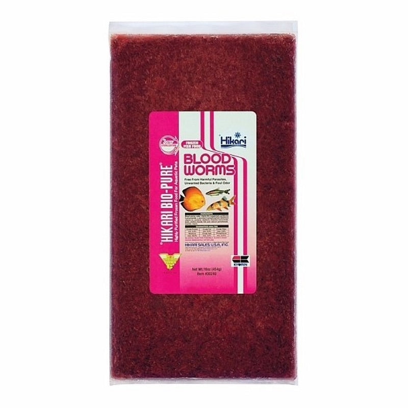 Hikari Frozen Blood Worms 454g - Flat Pack