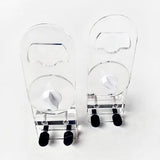 Acrylic rotatable mounts on rimless aquarium for Vitamini light