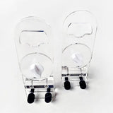 Acrylic rotatable mounts on rimless aquarium for Vitamini light