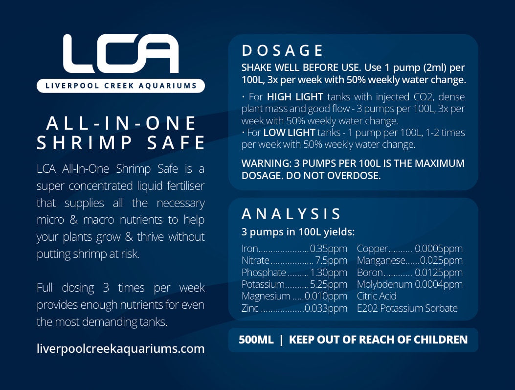LCA Liquid Fertiliser - All In One Shrimp Safe Refill 1L