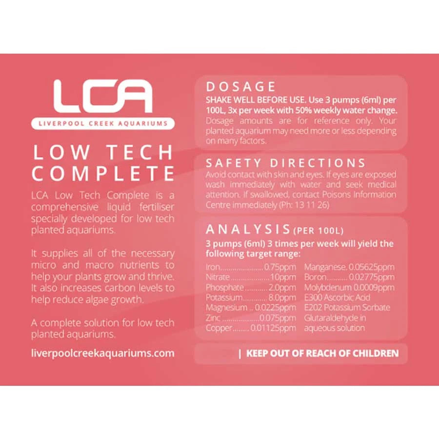 LCA Liquid Fertiliser - Low Tech Complete Refill 1L