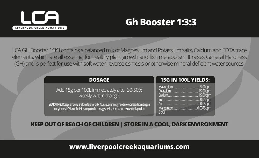 LCA GH+Booster 500g (Calcium and Magnesium Source) - dosage