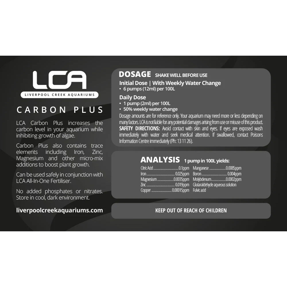 LCA Liquid Fertiliser - Carbon PLUS 500ml Dosage