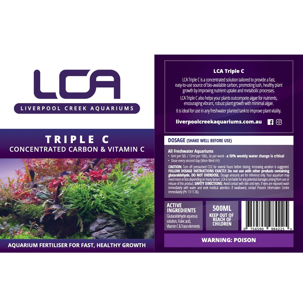 LCA Liquid Fertiliser - Triple C 500ml (Concentrated Carbon & Vitamin C)