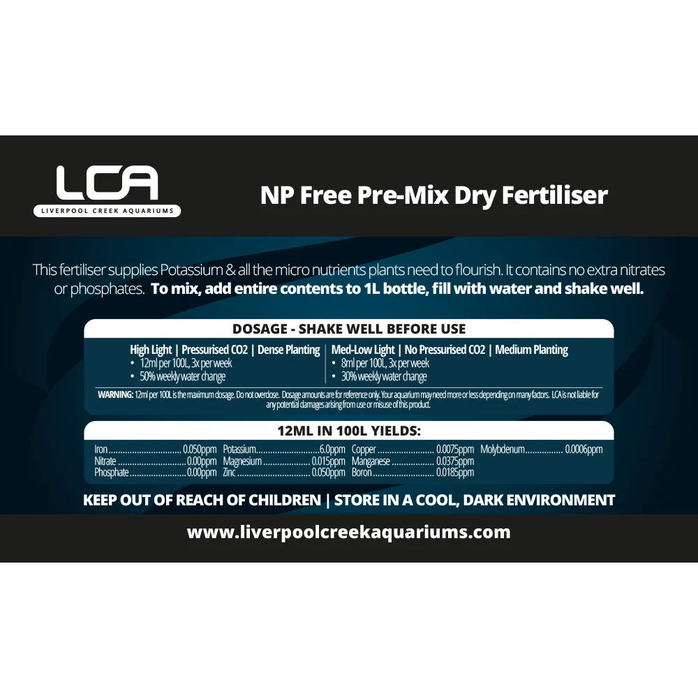 LCA NP Free (Pre Mix) Nitrate and Phosphate Free Dosage