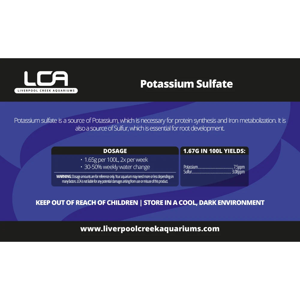 LCA Potassium Sulphate 500g Dosage
