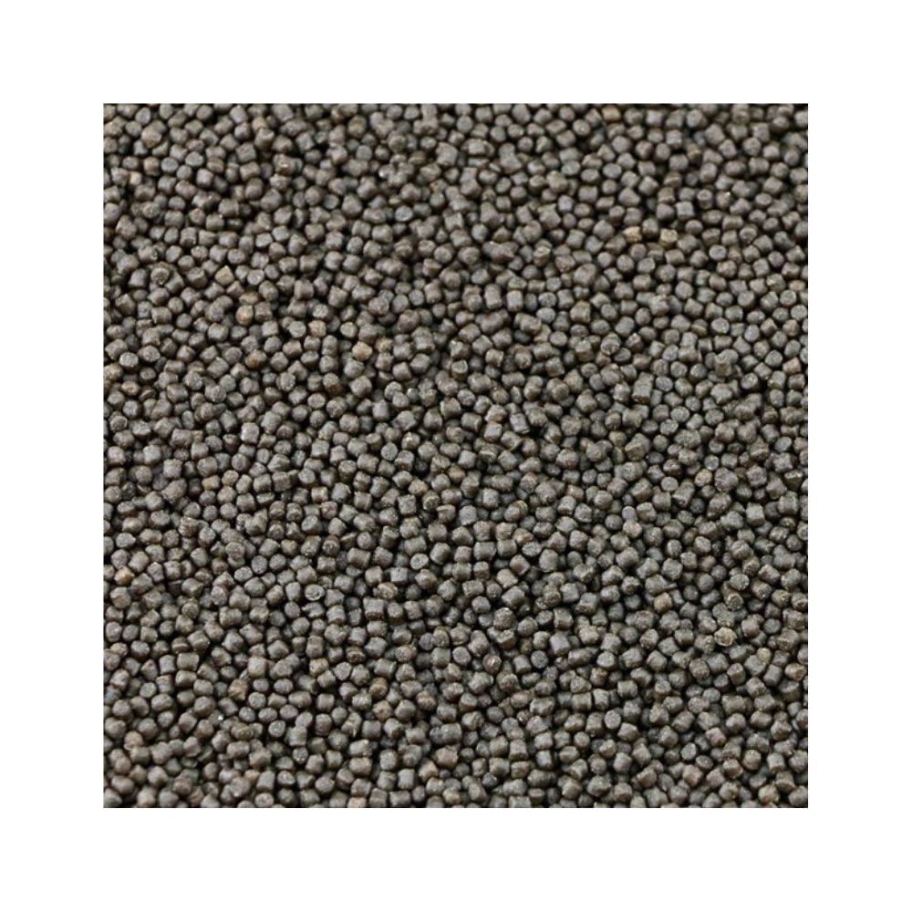 Close-up of 1.8mm small soft-moist Ocean Nutrition Cichlid Omni sinking pellets