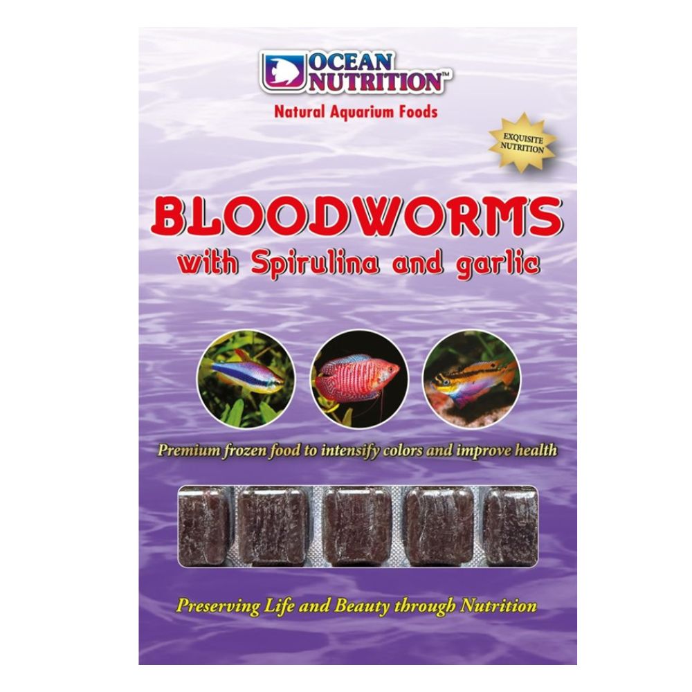 Ocean Nutrition Frozen Bloodworm Spirulina Garlic 100g