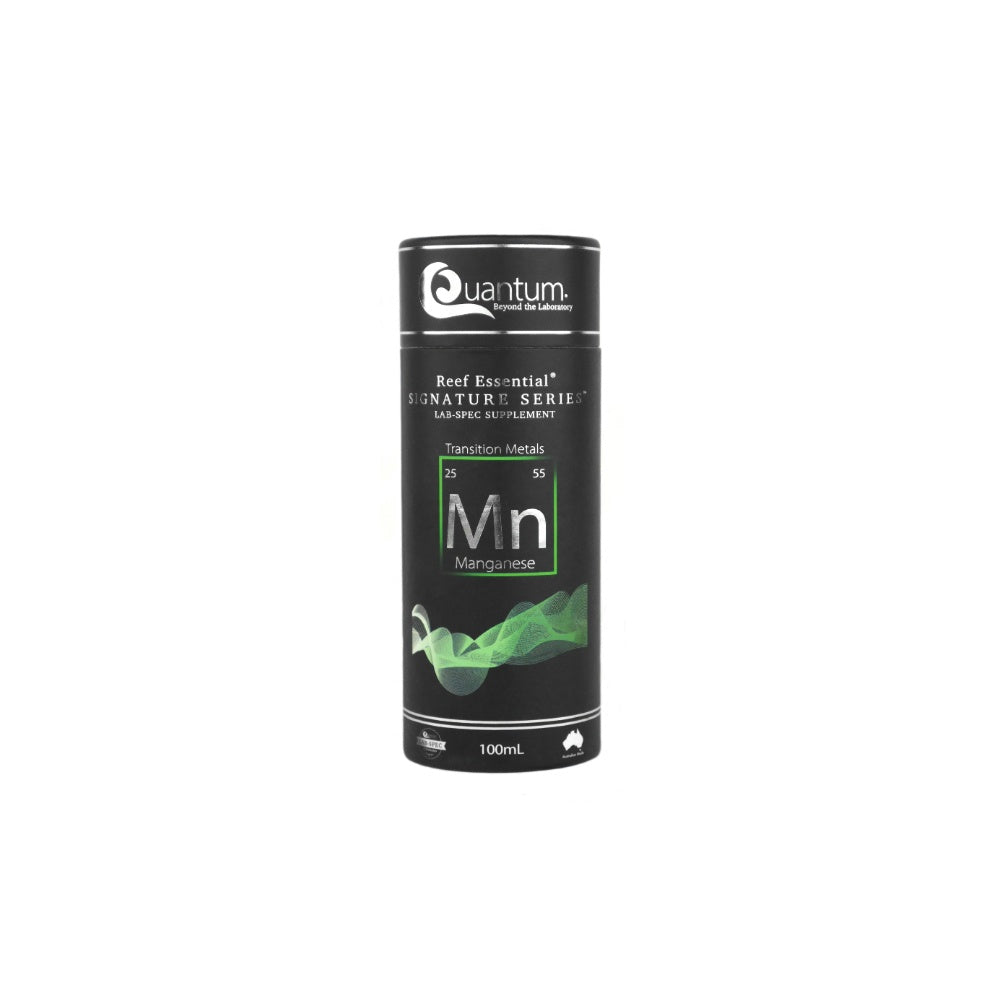 Quantum Reef Essential Signature Series Manganese 100ml bottle for reef aquarium supplementation