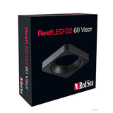 Red Sea ReefLED 60 G2 Visor reducing glare and light spill for reef aquariums.