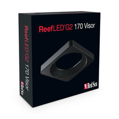 Red Sea ReefLED 90 G2 Visor accessory reducing glare and light spill in reef aquariums.