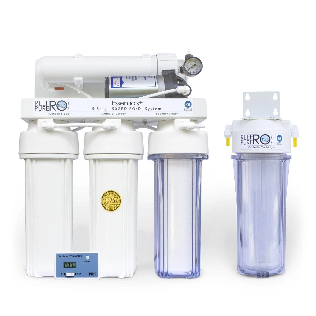 Reef Pure RO 5 Stage 50 GDP Essentials + Boosted RO/DI System