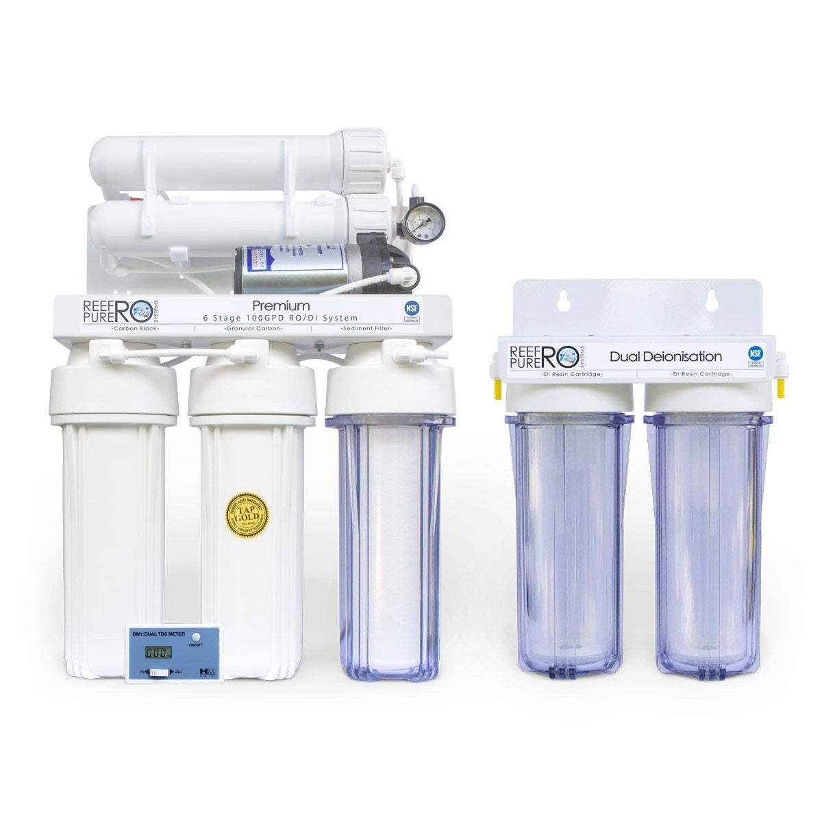 Reef Pure RO 6 Stage 100GDP Premium + Boosted RODI System