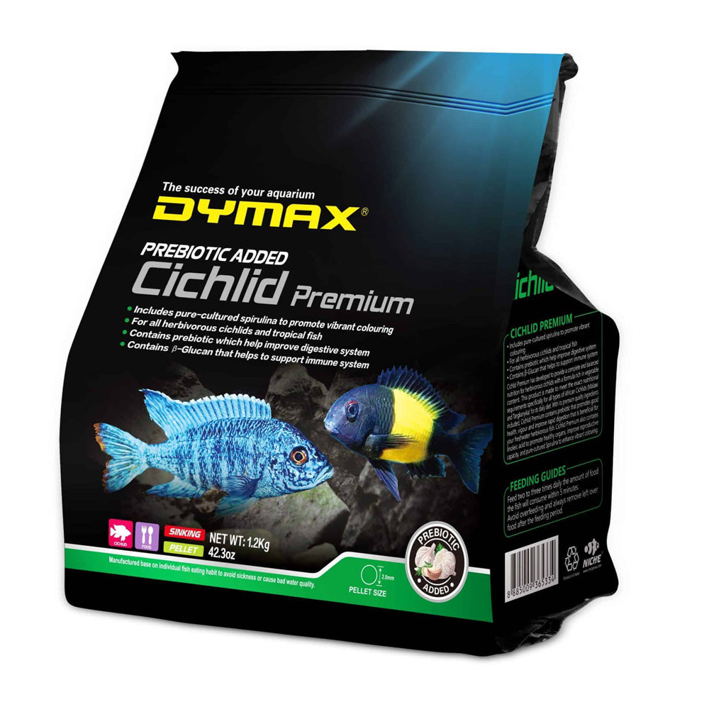 Dymax Cichlid Premium 1.2kg 2mm sinking pellets