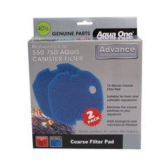 Aqua One Filter Media Sponge Blue 15ppi 2pk - Aquis 550/750 (401S)