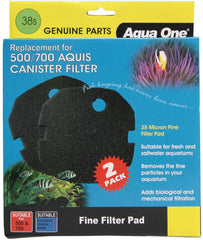 Aqua One Filter Media Sponge Black 35ppi 2pk - Aquis 500/700 (38s)
